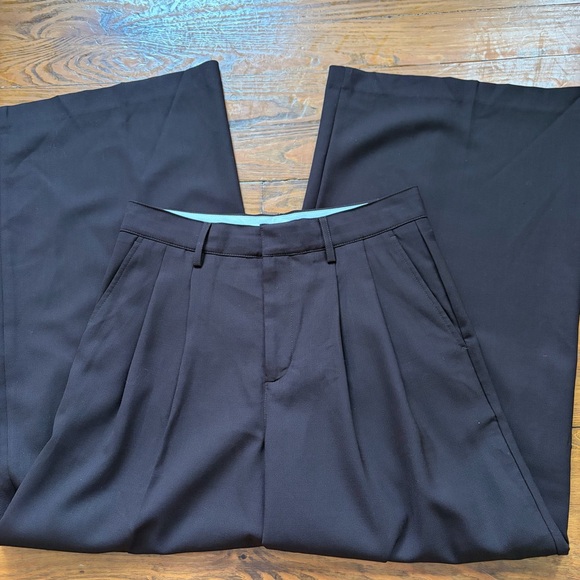 Madewell The Harlow Superwide-Leg Trousers Dark Carob Chocolate Brown size 2 - Picture 7 of 14